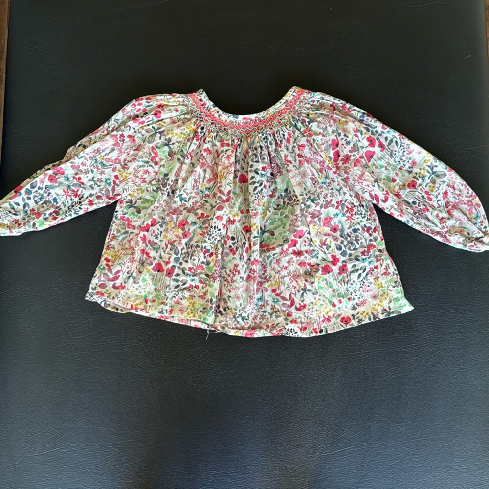 Bonpoint Floral Blouse Size 2.